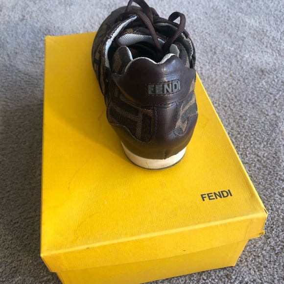 Original monogram Fendi Ladies sneakers Size 37.5 Gently Worn - Picture 3 of 4
